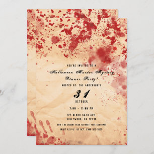  papier, haalloween, moordmysterie kaart