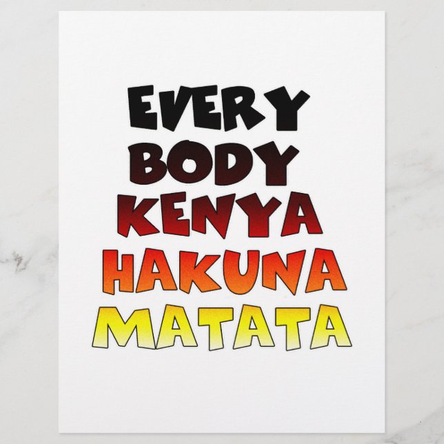 Papier Hakuna Matata coloré : Une fête kenyane (Devant)