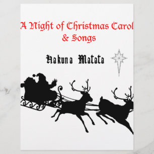 Papier HAKUNA Matata une nuit de Noël Carols & Chansons