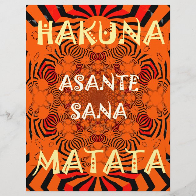 Papier Hakuna Matata Uniquement Dernier Patter (Devant)