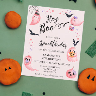 Papier Halloween Anniversaire Fête Enfants Hey Boo Fantôm