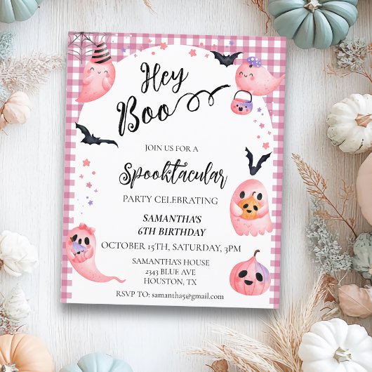 Papier Halloween Anniversaire Fête Enfants Hey Boo Fantôm