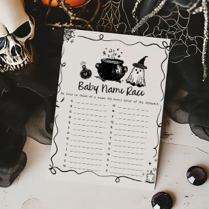 Papier Halloween Baby est un jeu de course de noms de béb