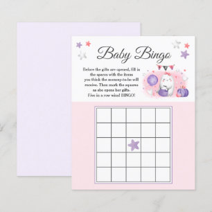 Papier Halloween Baby shower fille rose Bingo Jeu