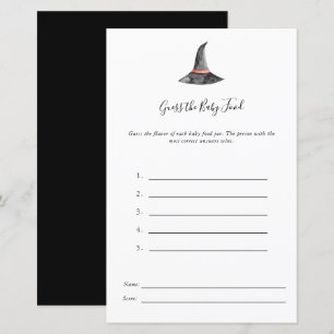 Papier Halloween Baby shower Game Guess the Baby Food