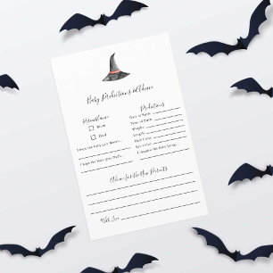 Papier Halloween Baby shower Jeu Sorcière Prédiction Cons