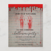 Papier Halloween budget du parti peur mains sanglantes (Devant)