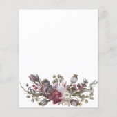 Papier Halloween Budget Fête des mariées Floral Invitatio (Dos)