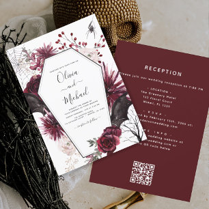 Papier Halloween budgétaire tout en un Mariage de code QR