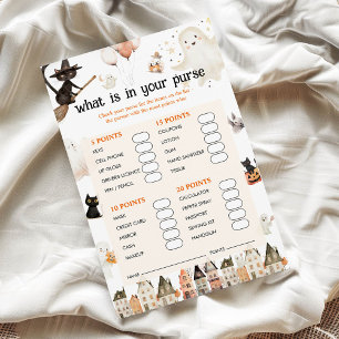 Papier Halloween ce qui est dans votre sac de Baby shower