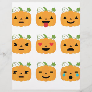 Papier halloween citrouille emojis
