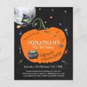 Papier Halloween Costume Enfants Fête Budget Invitation (Devant)