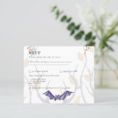 Papier Halloween crânes gothiques Faire-part de mariage v (Debout devant)