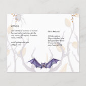 Papier Halloween crânes gothiques Faire-part de mariage v (Dos)