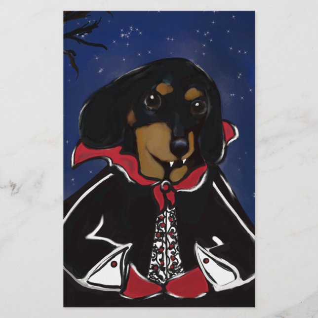 Papier Halloween Dachshund (Devant)