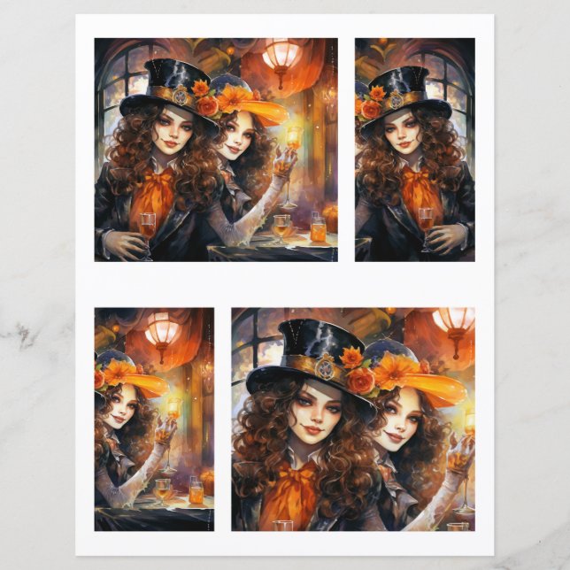 Papier Halloween Dames fête 1 : 3 sur 5 (Devant)