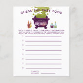 Papier Halloween Devinez Le Jeu De Douche Alimentaire Béb (Devant)