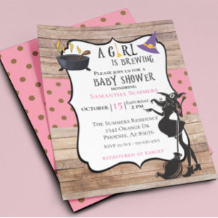 Papier Halloween Girl est en train de brasser la Baby Sho