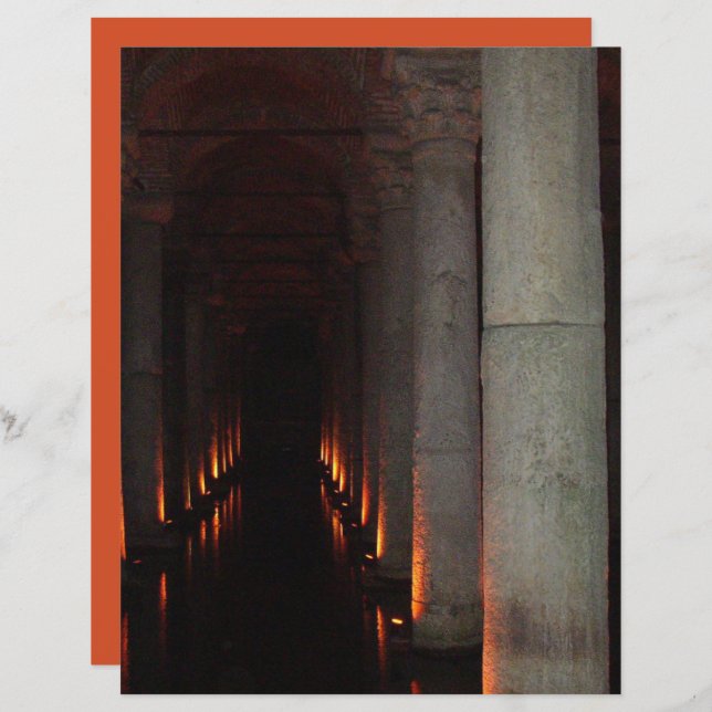 Papier Halloween gothique Hallway to Hell Scrapbook Papie (Devant / Derrière)