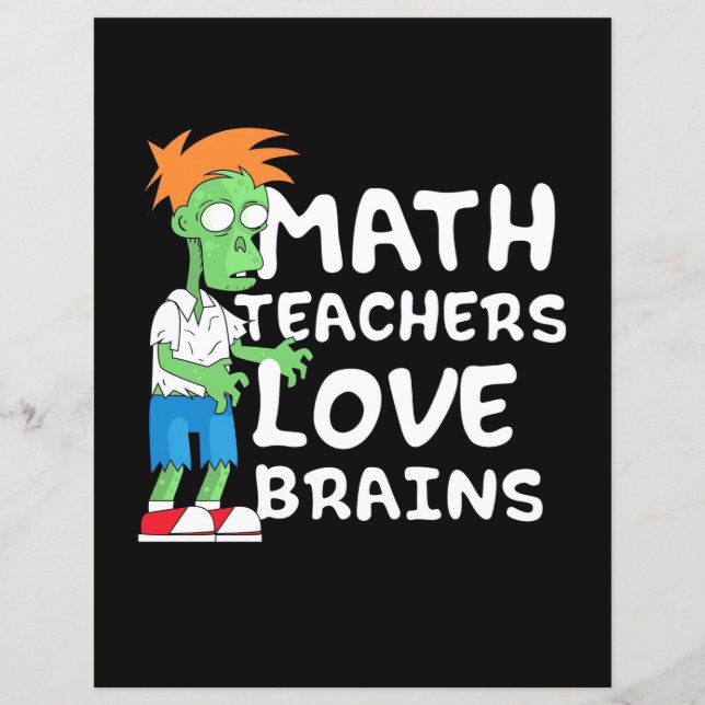 Papier Halloween Math enseignant amour (Devant)