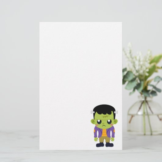 Papier Halloween monstre Frankenstein Green (Debout devant)