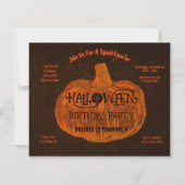 Papier Halloween Orange Citrouille Anniversaire Budget (Devant)