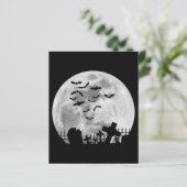 Papier Halloween Pleine lune Cimetière Bats Éffrayants (Debout devant)