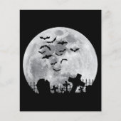 Papier Halloween Pleine lune Cimetière Bats Éffrayants (Devant)