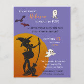 Papier Halloween sorcière Baby shower Fantômes chauves-so (Devant)