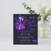 Papier Halloween sorcière noire douche nuptiale Invitatio (Debout devant)