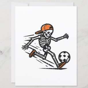 Papier Halloween Squelette Football Costume de football H