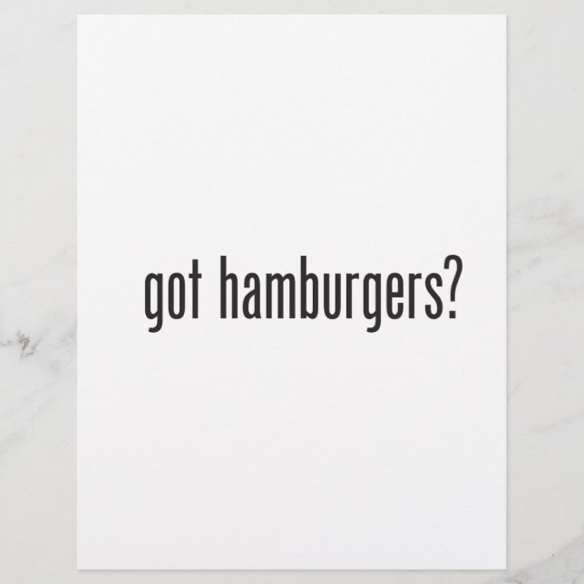 Papier hamburgers (Devant)