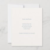 Papier Hand drawn beach blue ivory wedding Save the Date (Dos)