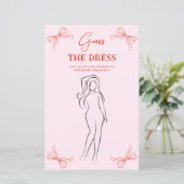 Papier Hand Drawn Bow Red & Pink Guess the Dress Game (Debout devant)