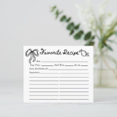 Papier Hand Drawn Coquette Lemon Recipe Card (Debout devant)