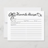 Papier Hand Drawn Coquette Lemon Recipe Card (Devant)