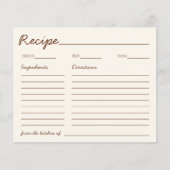 Papier Handwritten Font Brown Recipe For The Bride (Devant)