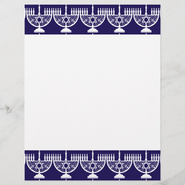 Papier Hanoukka Menorah (Devant)