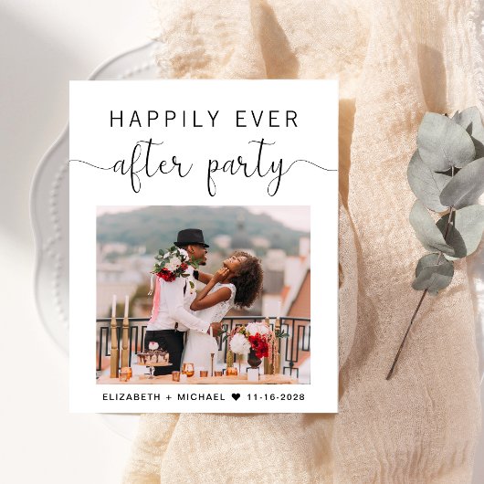 Papier Happily Ever After Photo Wedding Reception Invite