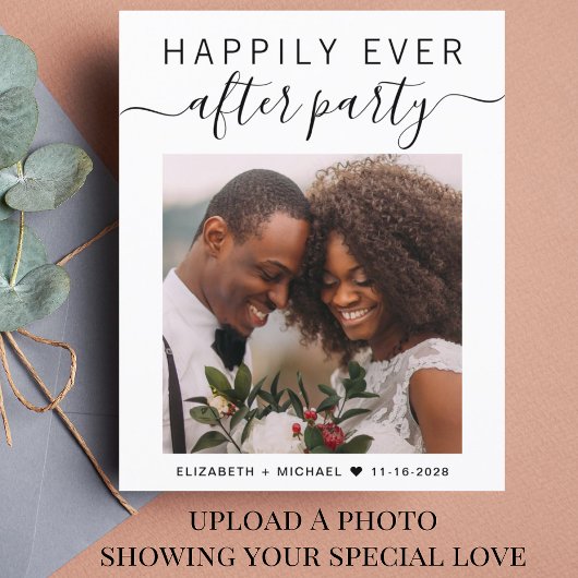 Papier Happily Ever After Photo Wedding Reception Invite