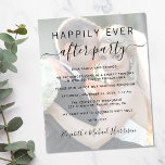 Papier Happily Ever After Photo Wedding Reception Invite<br><div class="desc">Moderne et économique,  avec un petit salon vert sage ou une petite faire-part mariage et une invitation à la réception. Votre faire-part mariage et invitation chevauche votre photo,  et "Happily Ever After Party" est écrit dans un mélange de typographie simple et un script tendance avec des swashes.</div>