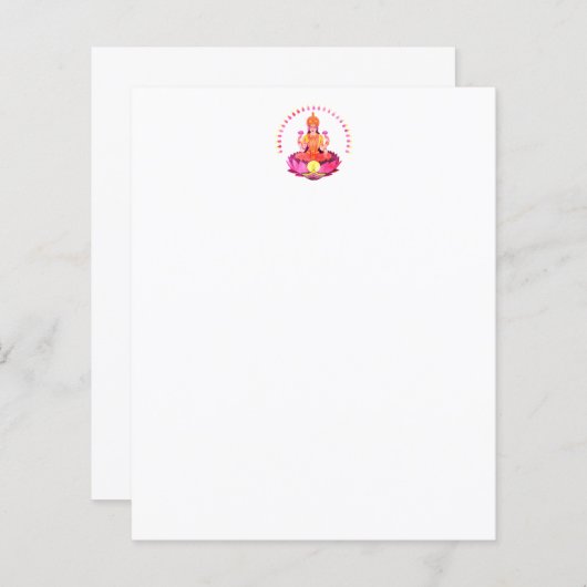 Papier Happy Diwali - Deepalavi Lakshmi Goddess 1 (Devant / Derrière)