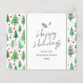 Papier Happy Holidays Watercolor Tree (Devant)