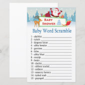 Papier happy père Noël Baby mot scramble jeu (Devant / Derrière)