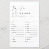 Papier HARLOW Baby Word Scramble Baby shower Jeu (Devant)
