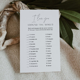 Papier HARLOW Je T'Aime Autour Du Jeu De Mariage Mondial