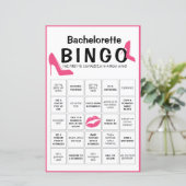 Papier Haut talons roses | Jeu de Bingo | Personnalisable (Debout devant)