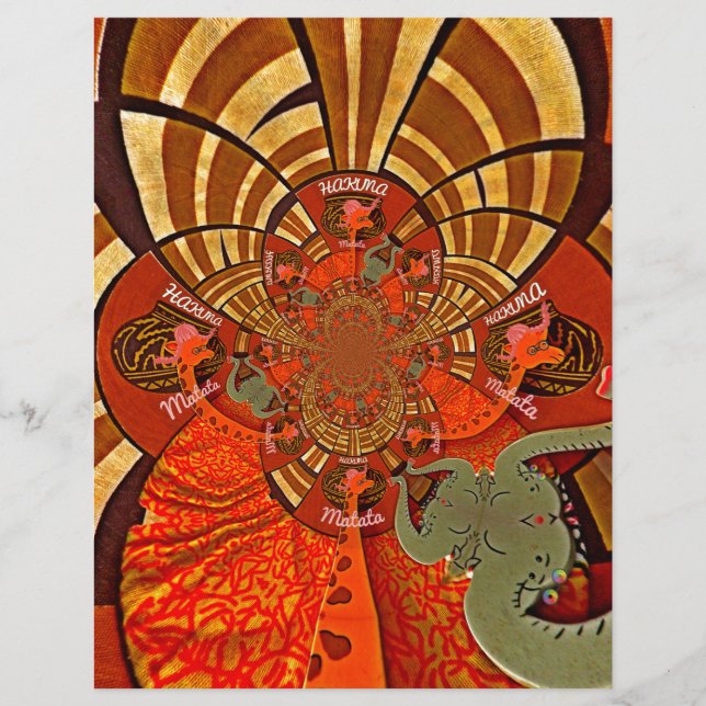 Papier Hauteurs de Whimsical : Belle girafe drôle Africai (Devant)