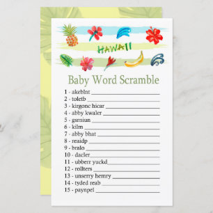 Papier Hawaii Baby jeu de mots brouillards