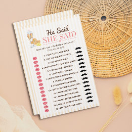 Papier He Said She Said Bridal Shower Game 